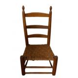 Antique Ladderback Chair w/ Woven Splint Seat