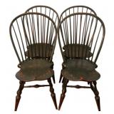 4 Windsor Style Spindle Back Chairs