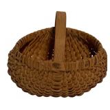 Antique Woven Splint Egg Basket 7"x7"x8"