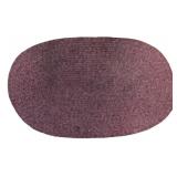 Braided Oval Rug in Plum 29"x18"
