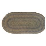 Oval Braided Hook Rug 43"x22.5"