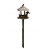 Metal Pagoda Style Bird Feeder on Post 52"