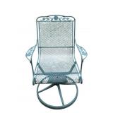 Vtg Mesh Patio Swivel Chair