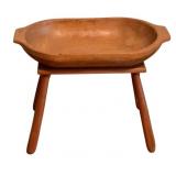 Wooden Dough Bowl w/ Stand 20"x24"x12.5"