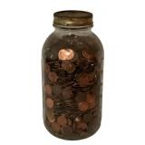 Jar of Pennies 9.5"