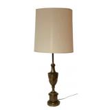Brass Trophy Urn Style Table Lamp w/ Shade 36"