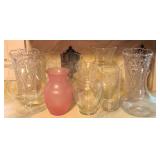 Lot of Assorted Glass Vases