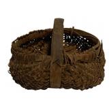 Antique Woven Splint Buttocks Basket