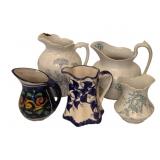 Collection of Five Ceramic Pitchers &