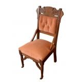 Walnut Victorian Parlor Chair 36"x18"x17"