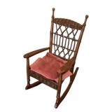 Antique Wicker Rocking Chair 28"x16"x15"