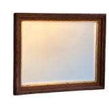 Walnut Framed Wall Mirror 33"x25"