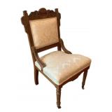 Carved Walnut Victorian Chair 37"x21"x28"