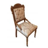 Walnut Victorian Parlor Chair 36"x19"x18"
