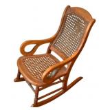 Antique Caned Rocker 34"x15.5"x23"