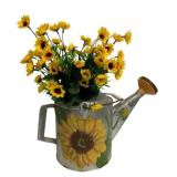 Sunflower Watering Can w/ Faux Sunflowers
