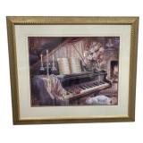 Piano Artwork - Signed & Framed - 37 x 43