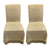 Pair of Tan Dining Chairs