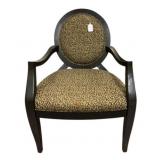 Leopard Oval Back Accent Chair - 38 x 20.5 x 21.5