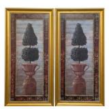 Pair of Framed Wall Art - 46 x 38