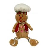 Plush Gingerbread Chef Decoration - 14" Tall