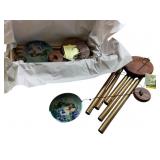 2 Hummingbird Spinning Wind Chimes - 21"