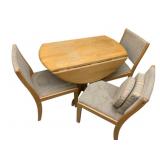 Dropleaf  Round Table and 3 Chairs