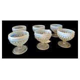 6 Hobnail Glasses - 3.5 x 3.5