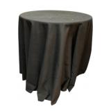 Pressboard Table w/ Black Tablecloth - 30 x 30