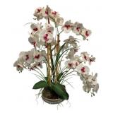 Faux Orchid Flower in Planter - 36 x 25