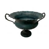 Blue Footed Metal Urn - 9 x 16 x 12