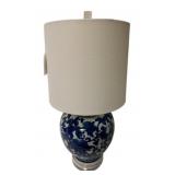 Blue & White Table Lamp - 19.25" Tall
