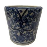 Blue & White Planter - 7 x 7.5