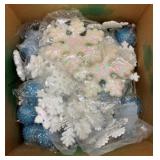 Assorted Snowflake & Blue Ornaments