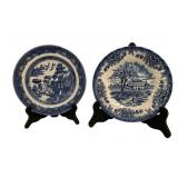 2 Blue & White Johnson Bros Made in England Plates