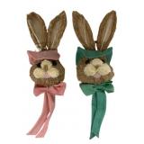 2 Sisal Decorated Bunny Heads