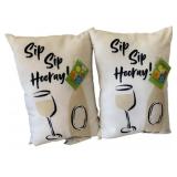 2 Climaweave Indoor/Outdoor Pillows - 16 x 11.5