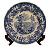 Spode Blue & Whtie Plate w/ Stand - 13" Round