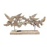 Wood Artistic Flock of Birds - 14 x 27 x 4