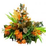 Faux Floral Arrangement in Basket - 16 x 15 x 16