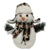 Plush Winter Camo Snowman Decor - 13 x 11