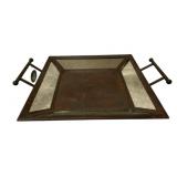 Metal & Mirrored Tray - 15 x 18