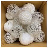 18 Assorted White Ornaments