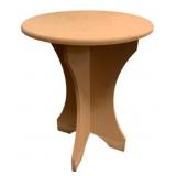 Round Table w/ Green Tablecloth - 26 x 19.75