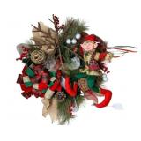 Handcrafted Christmas Lighted Elf Wreath