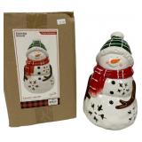 Cozy Snowman Ceramic LED in Box - 6 x 6 x 10