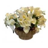 Lily Floral Arrangement in Glass Vase - 13 x 17