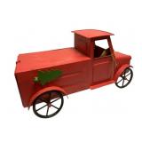 Decorative Red Holiday Truck Mailbox