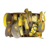 Box Lot of Assorted Yellow Ribbons
