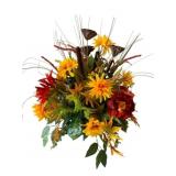 Handcrafted Floral  Arrangement w/ metal planter